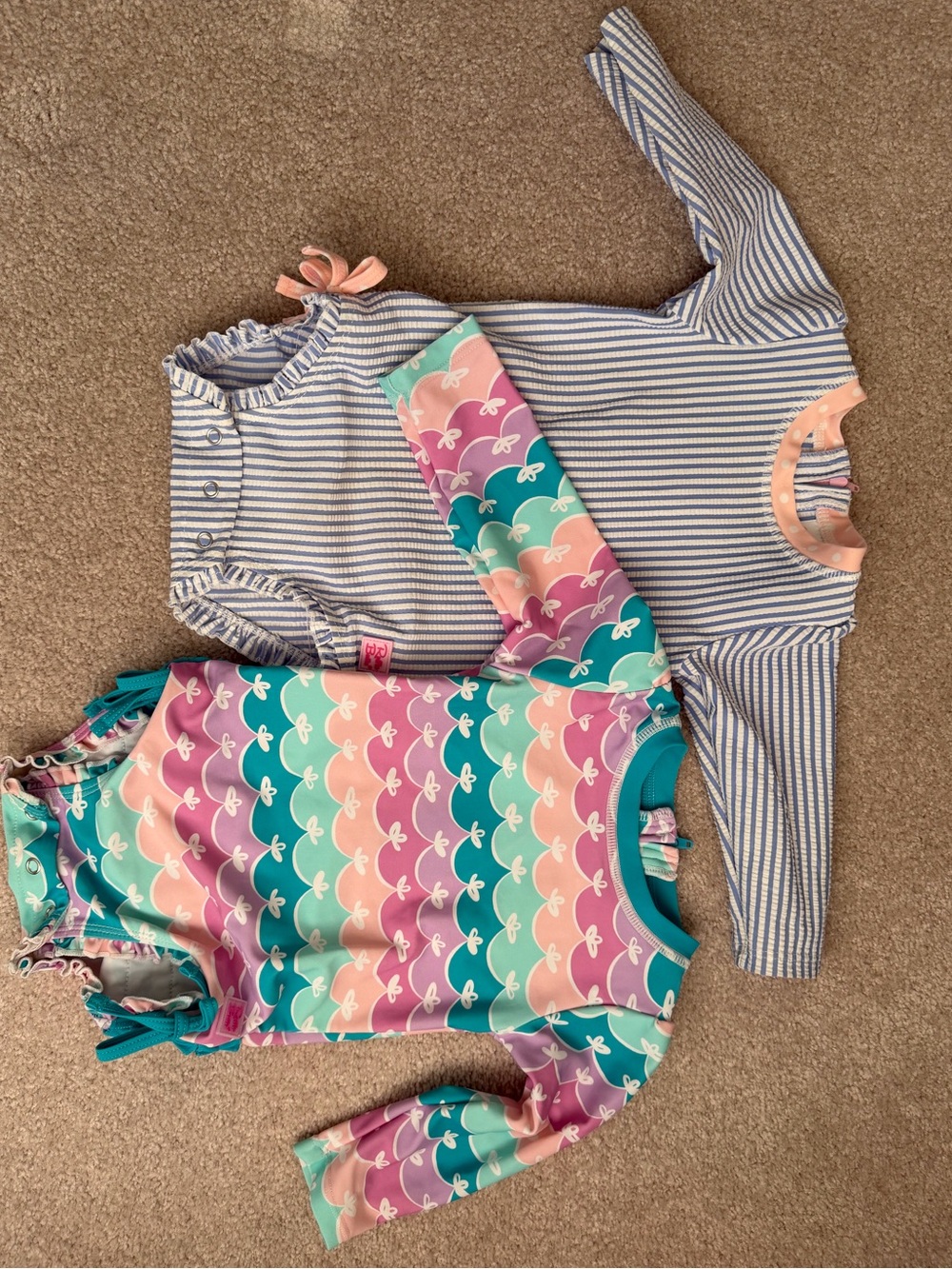 Ruffle Butts Girls' One Piece Swim Suit bundle